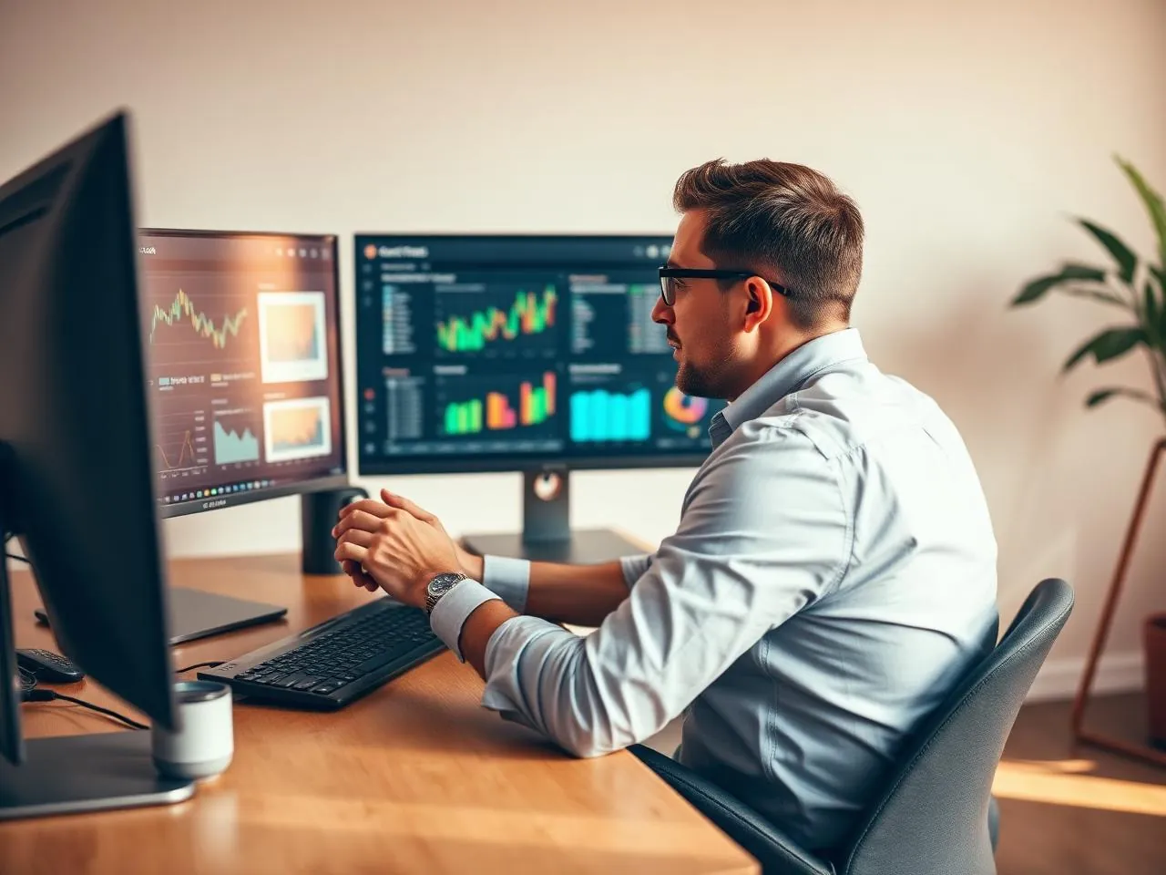 SEO strategist reviewing analytics dashboards